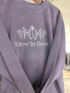 Grow In Grace Plum Embroidered Crewneck