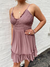 Ambry Smocked Dress-Mauve