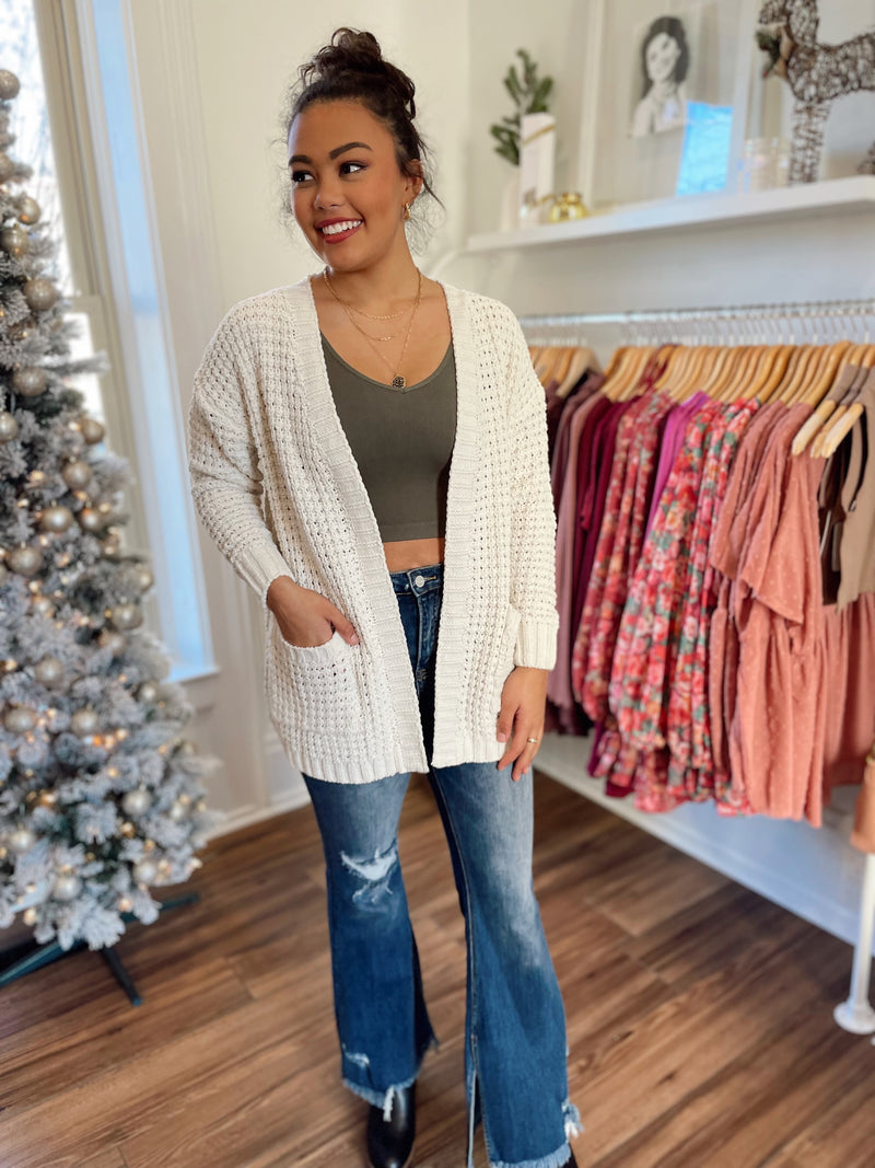 Curl Up by the Fire Cardigan-Cream