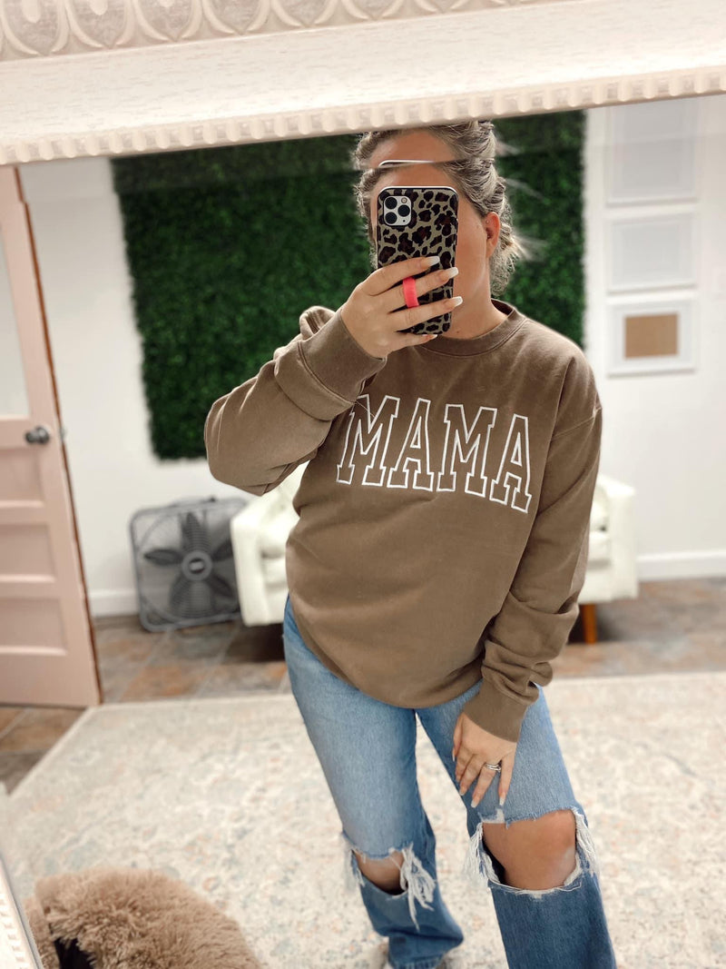 Mama Embroidered Crewneck