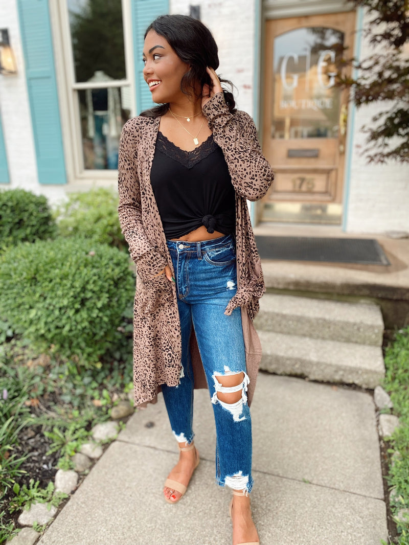 Krissy High Waisted Distressed Mom Jean