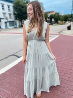 Luz Tiered Maxi Dress-Mint