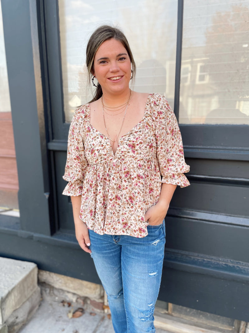 Halle Floral Print Top
