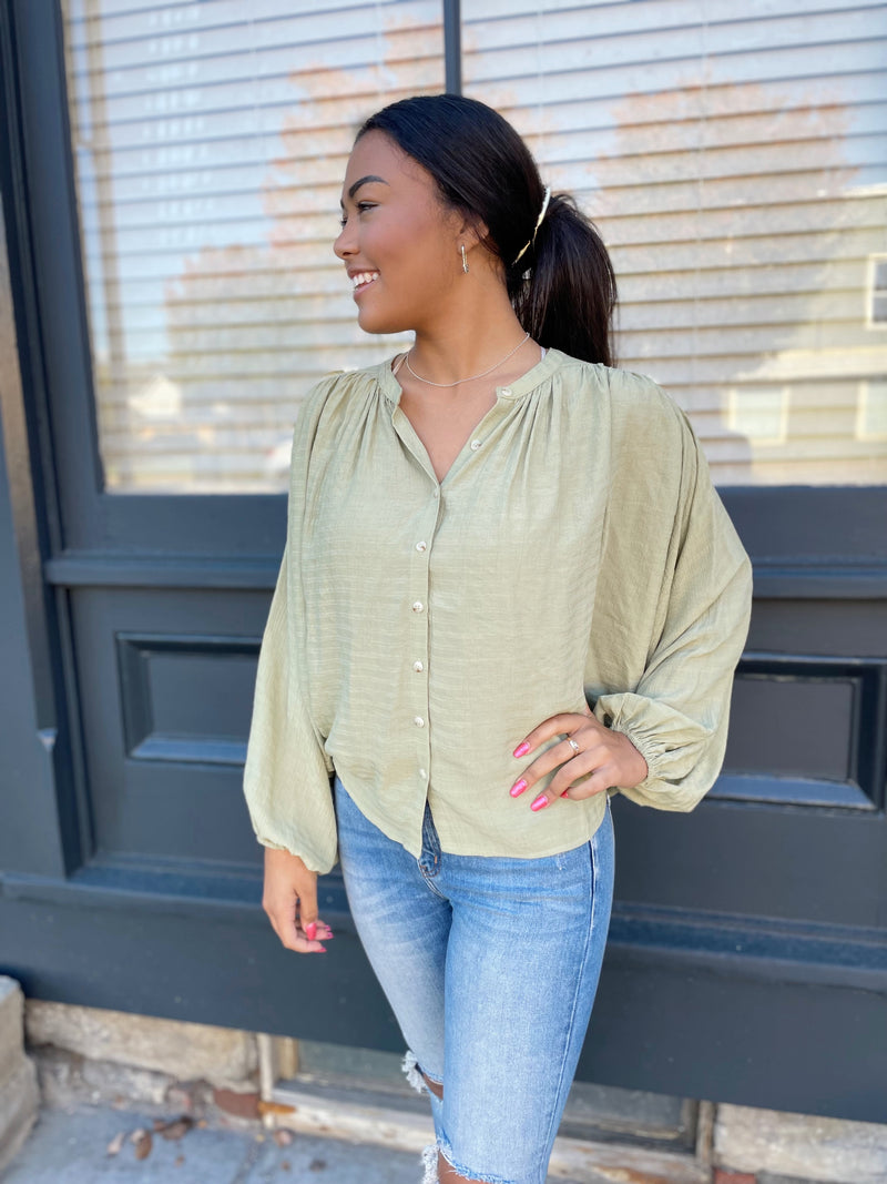Austen Textured Button Down Blouse