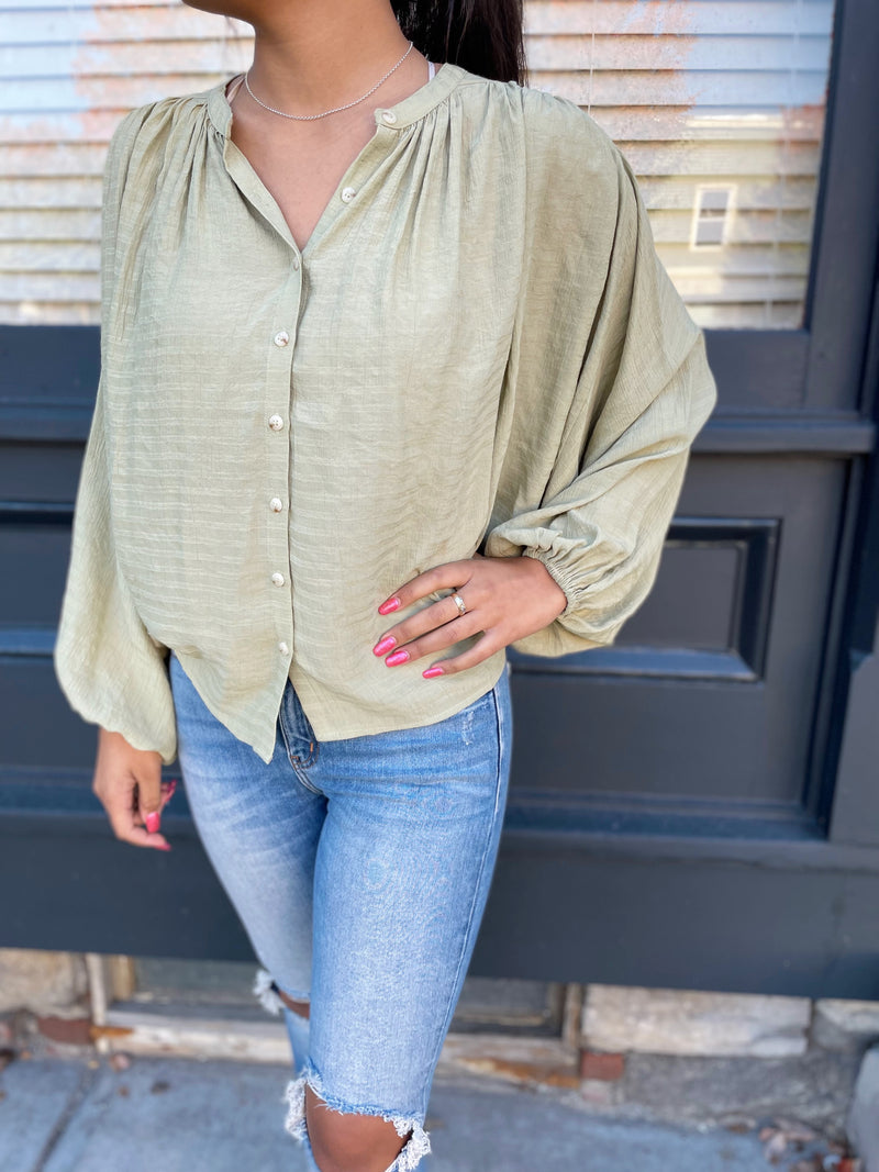 Austen Textured Button Down Blouse
