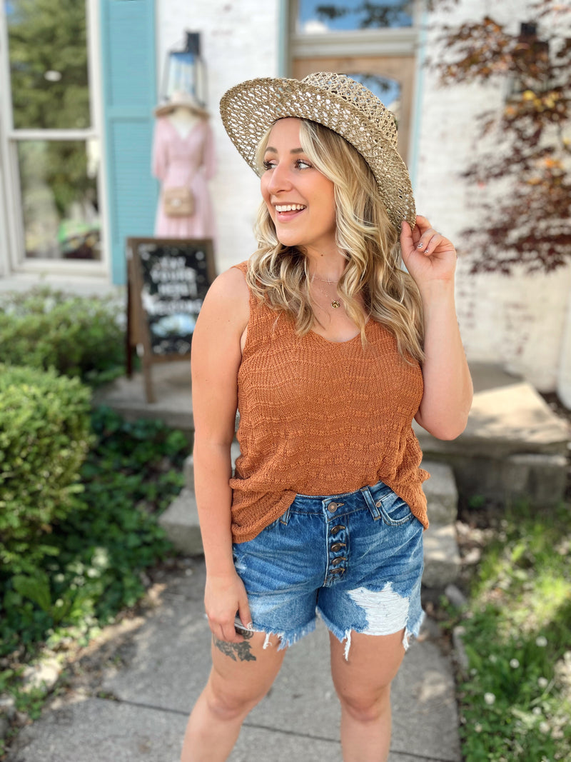 Easy On Me Crochet Tank-Gucci