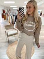 Football Game Day Tan Crewneck