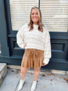 Rayna Suede Tiered Skort