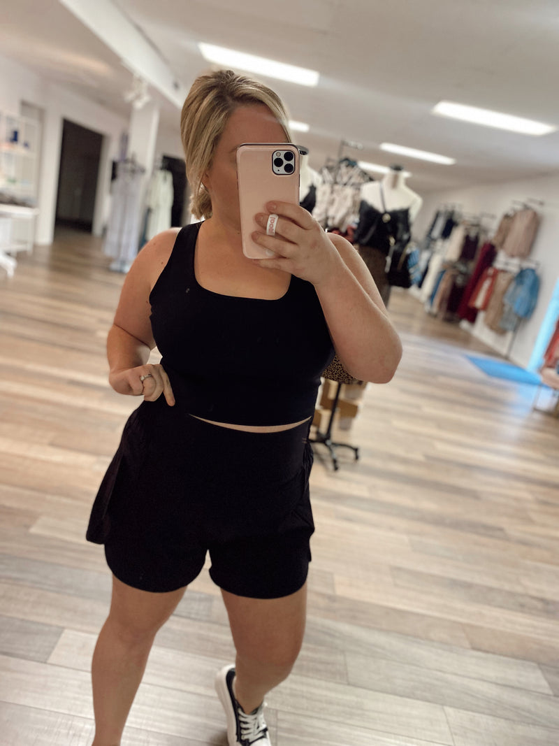 Rocky Highwaisted Athletic Short- Black