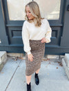 Lina Cheetah Midi Skirt