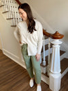 Feels Like Sunshine Button Up Top-Ivory