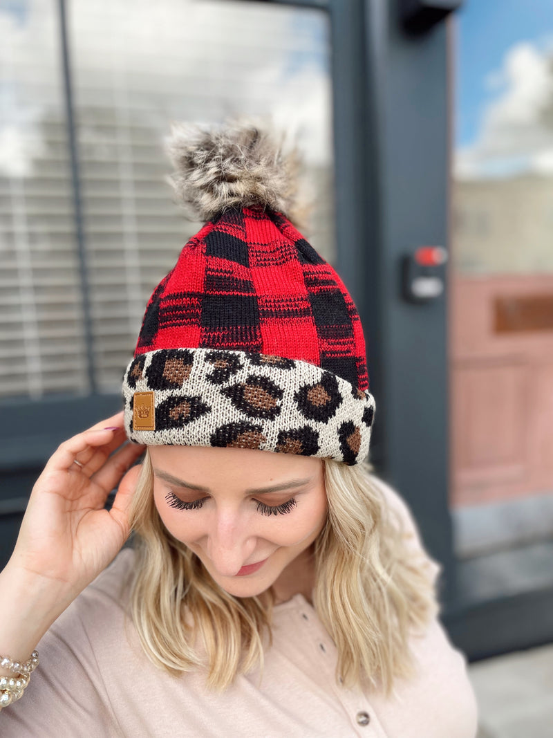 Red Plaid With Leopard
