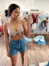 Catch Your Eye Metallic Thread Bikini-Dusty Lavender