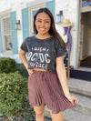 Sassy Satin Pleated Skirt