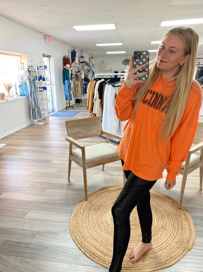 Cincinnati Game Day Long Sleeve- Orange
