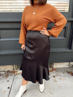 Alani Leopard Print Satin Skirt