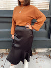 Alani Leopard Print Satin Skirt