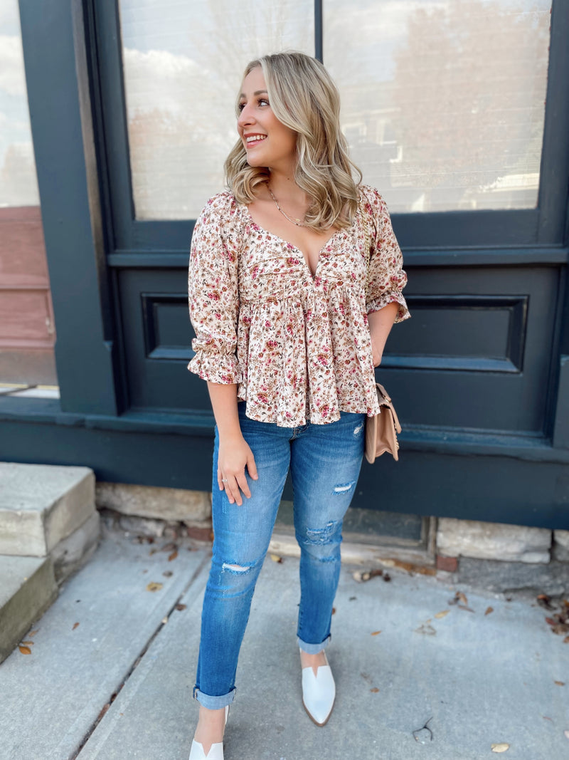 Halle Floral Print Top