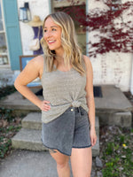 Easy On Me Crochet Tank-Olive