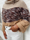 Emily Color Block Cowl Neck Top