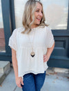 Kennedy Swiss Dot Top-Cream