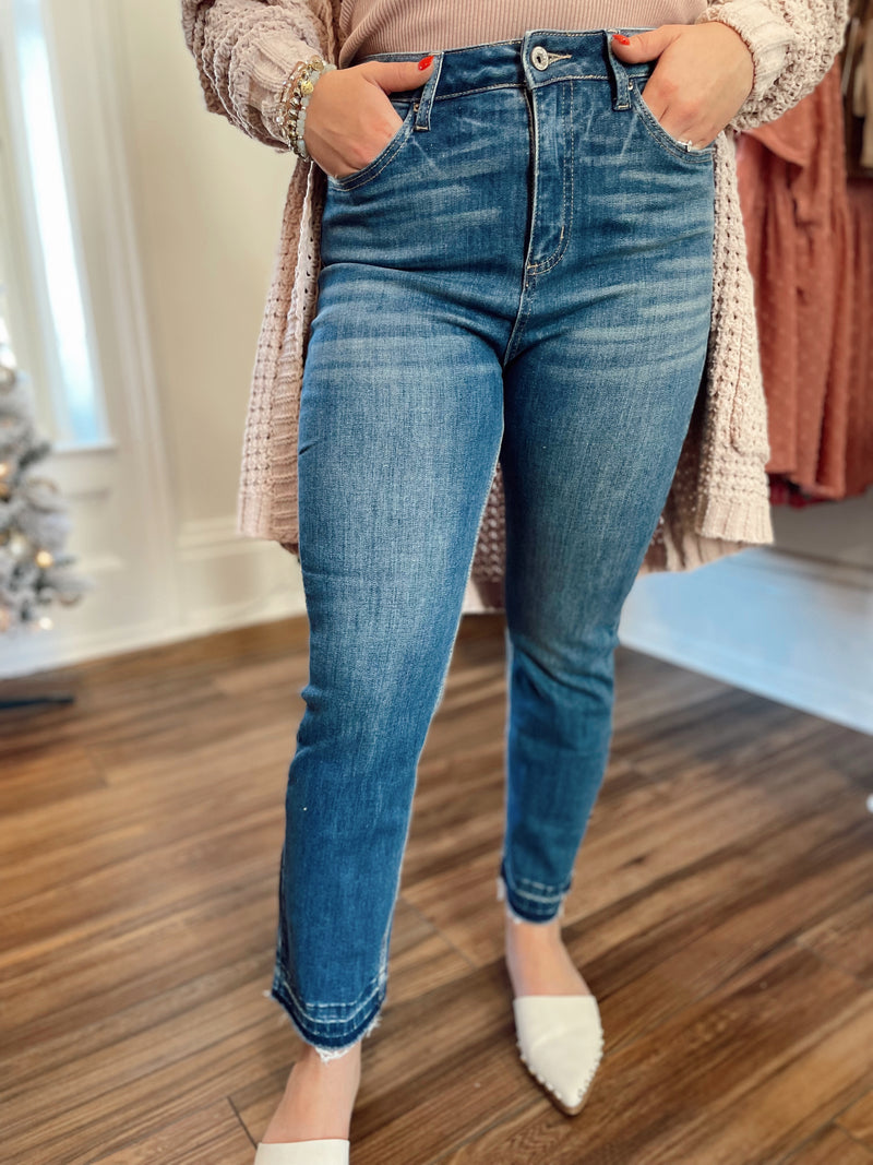 Andie High Rise Crop Straight Jean