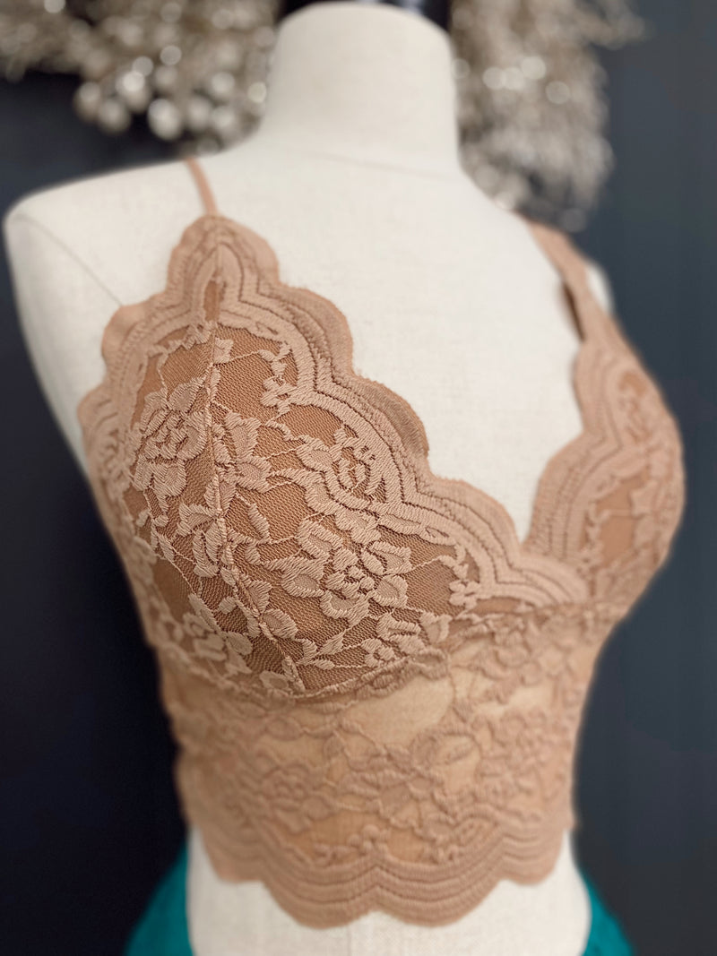 Heartbreaker Extended Length Bralette-Milk Tea