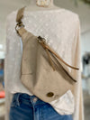 Devin Denim Bum Bag- Khaki