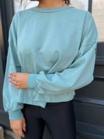 Shianne Ruched Back Top-Teal