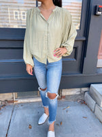 Austen Textured Button Down Blouse
