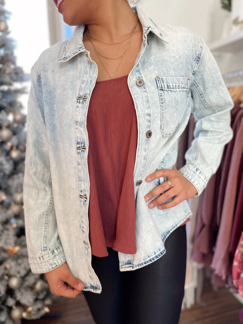 Lillee Denim Jackets-Denim