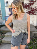 Easy On Me Crochet Tank-Olive
