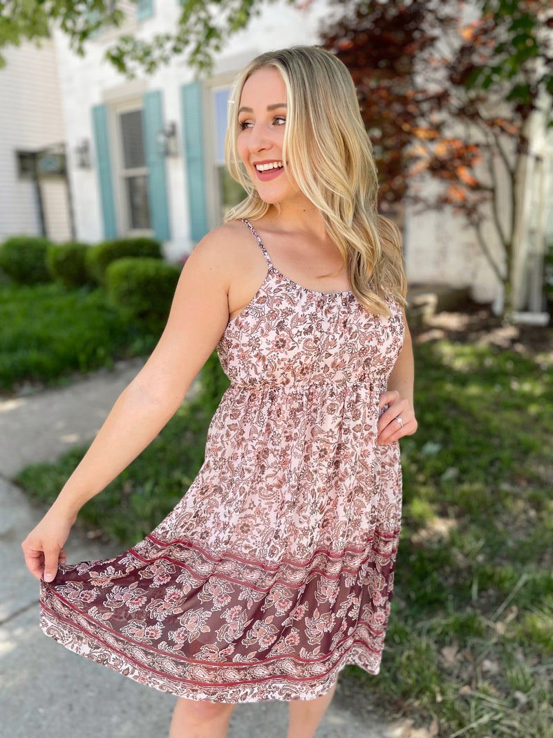 Making Memories Paisley Print Dress