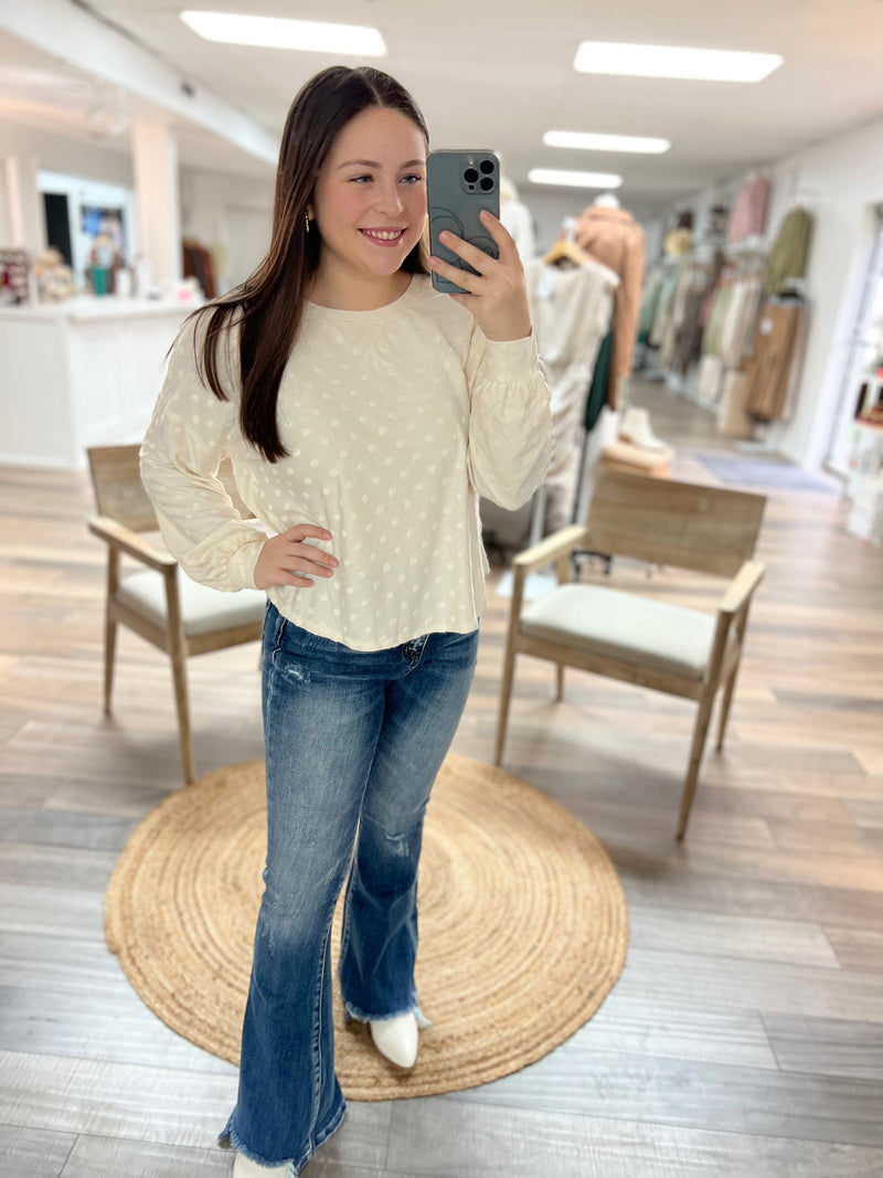 Just A Dream Dot Top-Cream