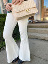 ZZZ Feel So Free High Rise Flare Jeans-White