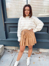 Rayna Suede Tiered Skort