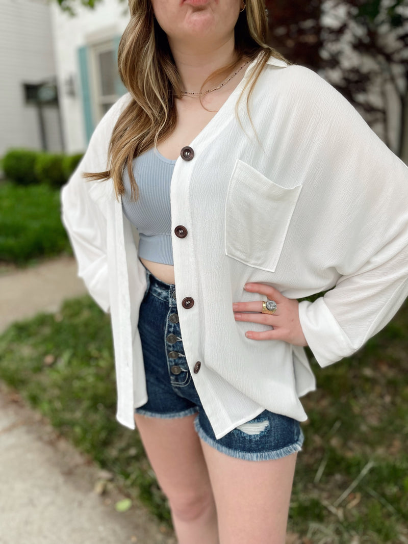 Need, Must, Want Button Up Top