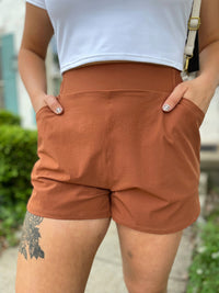 Move Freely Active Shorts-Brown Patina