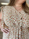 Kynlee Button Front Dress-Cream