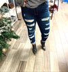 Mia Distressed Dark Wash Jeans