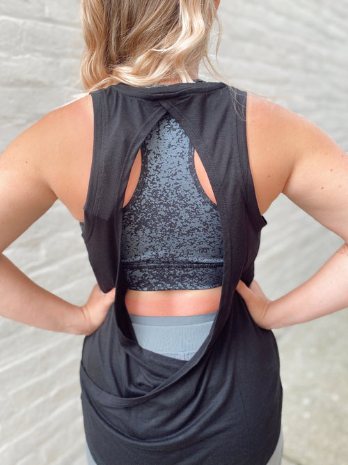 Lana Open Overlay Back Tank Top
