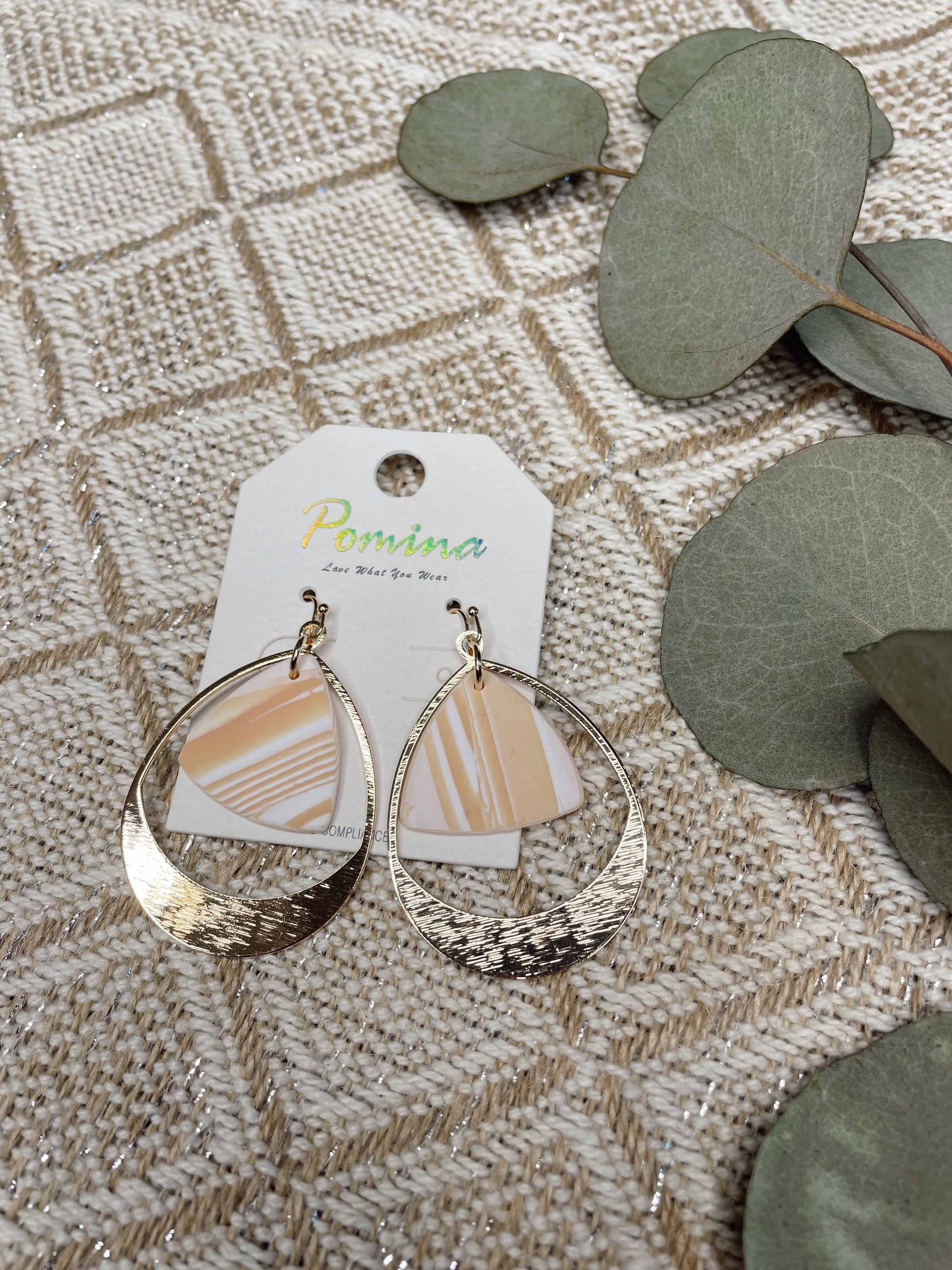 Clay Triangle & Teardrop Earrings