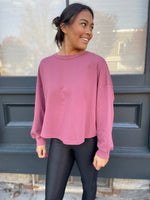 Shianne Ruched Back Top-Deep Rose