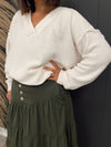 Faith Button Down Waist Maxi Skirt-Dark Olive