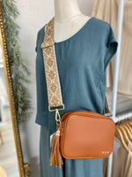 Woven Willow Crossbody Bag- Brown