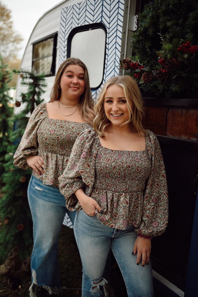 Ozzy Smocked Peplum Top
