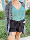 Lauryn Twill Shorts-Black
