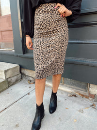 Lina Cheetah Midi Skirt