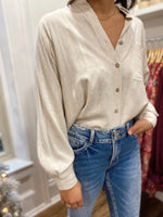 Jamila Linen Shirt-Oatmeal