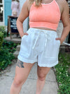 Lauryn Twill Shorts-Off White